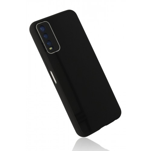 Newface Vivo Y20 Kılıf Glass Kapak - Siyah Newface Vivo Y20 Kılıf Glass Kapak - Siyah