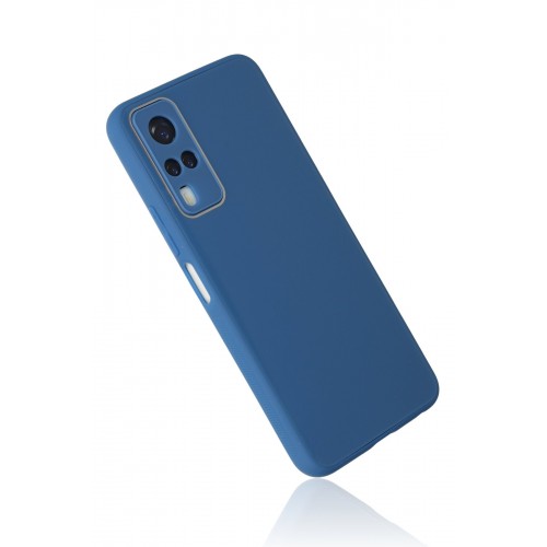 Newface Vivo Y51 Kılıf Glass Kapak - Mavi Newface Vivo Y51 Kılıf Glass Kapak - Mavi