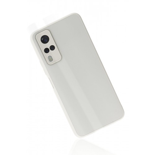 Newface Vivo Y31 2021 Kılıf Glass Kapak - Beyaz Newface Vivo Y31 2021 Kılıf Glass Kapak - Beyaz