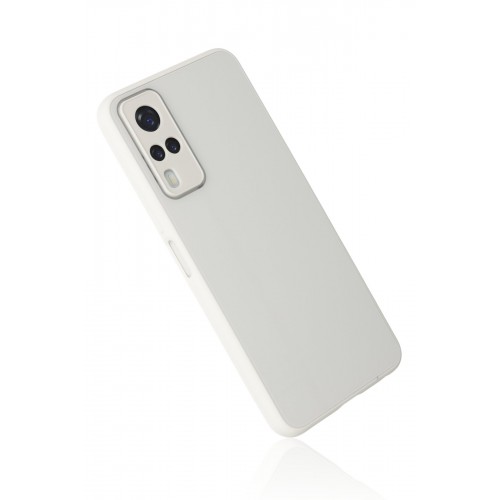 Newface Vivo Y31 2021 Kılıf Glass Kapak - Beyaz Newface Vivo Y31 2021 Kılıf Glass Kapak - Beyaz