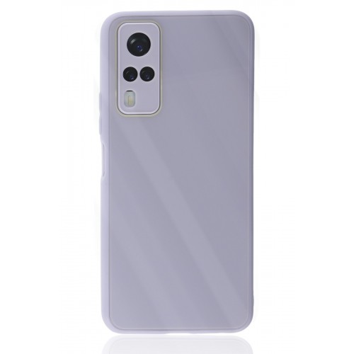 Newface Vivo Y53S Kılıf Glass Kapak - Lila Newface Vivo Y53S Kılıf Glass Kapak - Lila