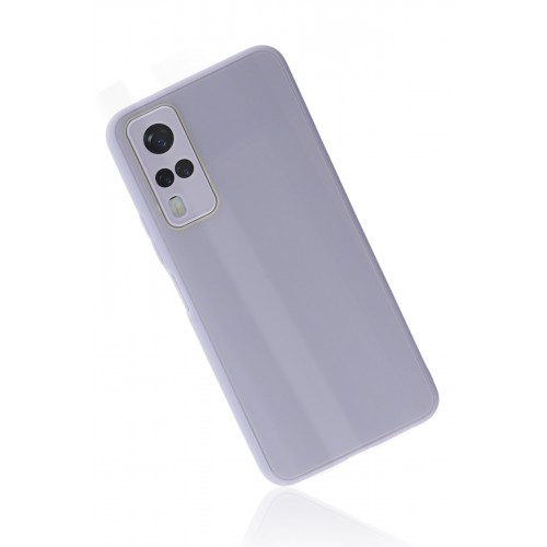 Newface Vivo Y53S Kılıf Glass Kapak - Lila Newface Vivo Y53S Kılıf Glass Kapak - Lila