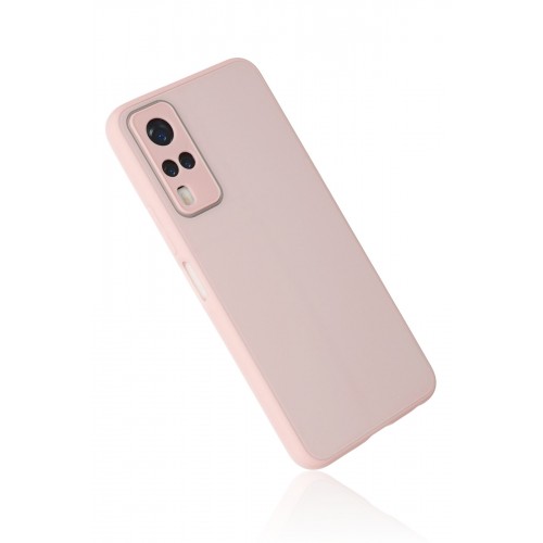 Newface Vivo Y53S Kılıf Glass Kapak - Pembe Newface Vivo Y53S Kılıf Glass Kapak - Pembe