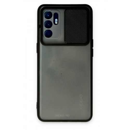 Newface Oppo Reno 6 Kılıf Palm Buzlu Kamera Sürgülü Silikon - Siyah Newface Oppo Reno 6 Kılıf Palm Buzlu Kamera Sürgülü Silikon - Siyah