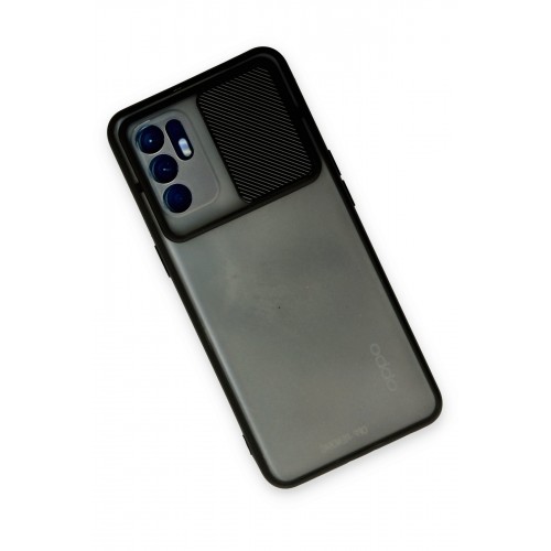 Newface Oppo Reno 6 Kılıf Palm Buzlu Kamera Sürgülü Silikon - Siyah Newface Oppo Reno 6 Kılıf Palm Buzlu Kamera Sürgülü Silikon - Siyah