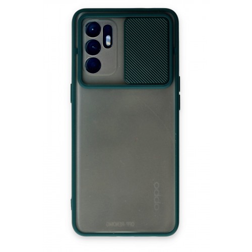 Newface Oppo Reno 6 Kılıf Palm Buzlu Kamera Sürgülü Silikon - Yeşil Newface Oppo Reno 6 Kılıf Palm Buzlu Kamera Sürgülü Silikon - Yeşil
