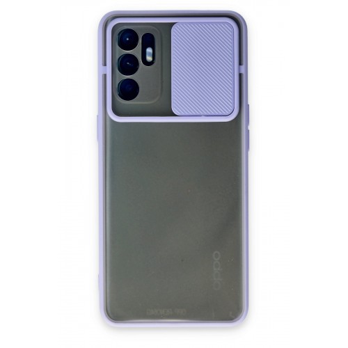 Newface Oppo Reno 6 Kılıf Palm Buzlu Kamera Sürgülü Silikon - Lila Newface Oppo Reno 6 Kılıf Palm Buzlu Kamera Sürgülü Silikon - Lila