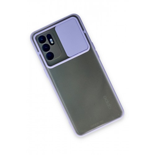 Newface Oppo Reno 6 Kılıf Palm Buzlu Kamera Sürgülü Silikon - Lila Newface Oppo Reno 6 Kılıf Palm Buzlu Kamera Sürgülü Silikon - Lila