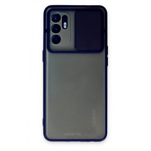 Newface Oppo Reno 6 Kılıf Palm Buzlu Kamera Sürgülü Silikon - Lacivert Newface Oppo Reno 6 Kılıf Palm Buzlu Kamera Sürgülü Silikon - Lacivert