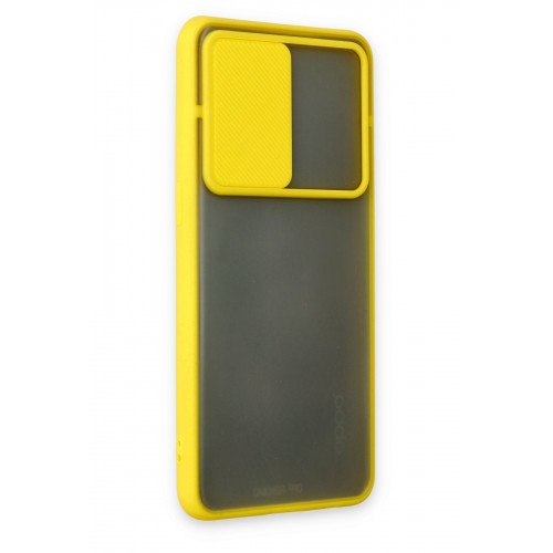 Newface Oppo Reno 6 Kılıf Palm Buzlu Kamera Sürgülü Silikon - Sarı Newface Oppo Reno 6 Kılıf Palm Buzlu Kamera Sürgülü Silikon - Sarı