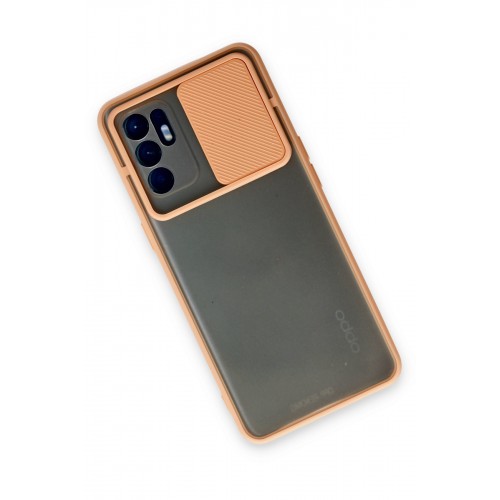 Newface Oppo Reno 6 Kılıf Palm Buzlu Kamera Sürgülü Silikon - Pembe Newface Oppo Reno 6 Kılıf Palm Buzlu Kamera Sürgülü Silikon - Pembe