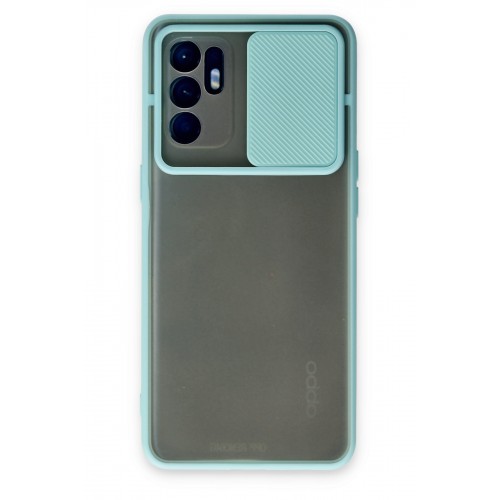 Newface Oppo Reno 6 Kılıf Palm Buzlu Kamera Sürgülü Silikon - Turkuaz Newface Oppo Reno 6 Kılıf Palm Buzlu Kamera Sürgülü Silikon - Turkuaz