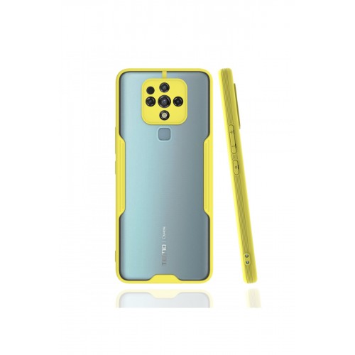 Newface Tecno Camon 16 Kılıf Platin Silikon - Sarı Newface Tecno Camon 16 Kılıf Platin Silikon - Sarı