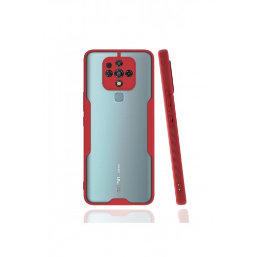 Newface Tecno Camon 16 Kılıf Platin Silikon - Kırmızı Newface Tecno Camon 16 Kılıf Platin Silikon - Kırmızı