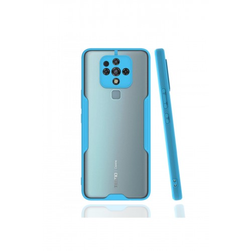 Newface Tecno Camon 16 Kılıf Platin Silikon - Mavi Newface Tecno Camon 16 Kılıf Platin Silikon - Mavi