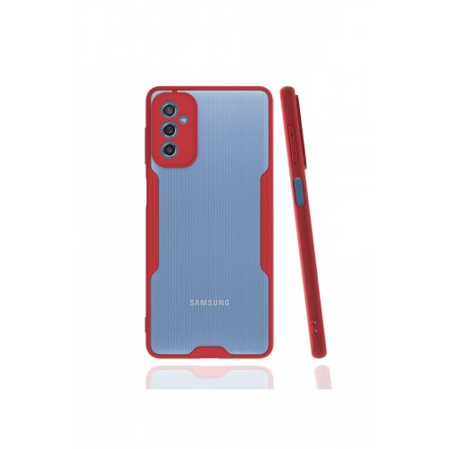 Newface Samsung Galaxy M52 5G Kılıf Platin Silikon - Kırmızı Newface Samsung Galaxy M52 5G Kılıf Platin Silikon - Kırmızı