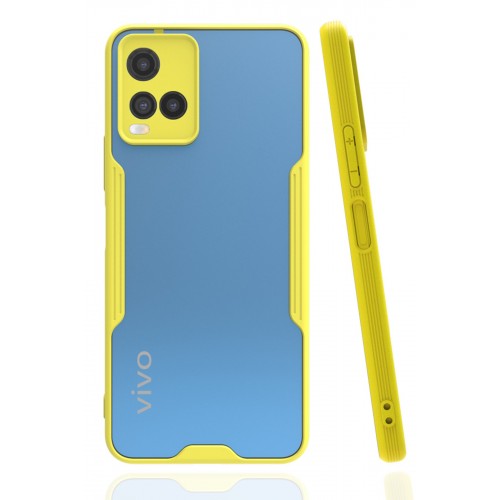 Newface Vivo Y33S Kılıf Platin Silikon - Sarı Newface Vivo Y33S Kılıf Platin Silikon - Sarı