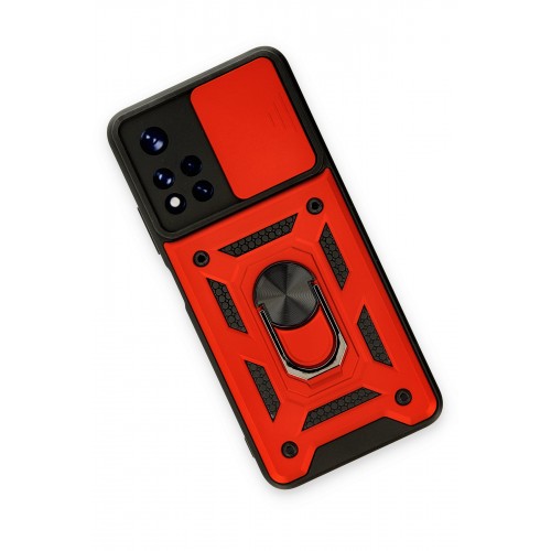 Newface Xiaomi Redmi Note 11T Kılıf Pars Lens Yüzüklü Silikon - Kırmızı Newface Xiaomi Redmi Note 11T Kılıf Pars Lens Yüzüklü Silikon - Kırmızı