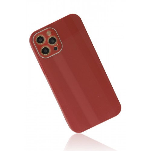Newface iPhone 12 Pro Kılıf Glass Kapak - Bordo Newface iPhone 12 Pro Kılıf Glass Kapak - Bordo