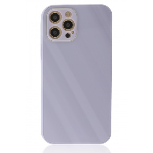 Newface iPhone 12 Pro Kılıf Glass Kapak - Lila Newface iPhone 12 Pro Kılıf Glass Kapak - Lila