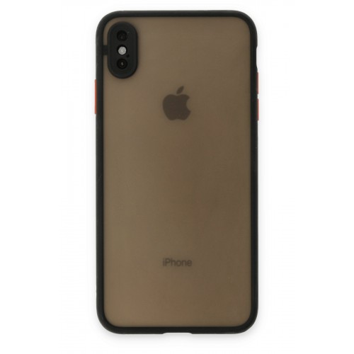 Newface iPhone XS Kılıf Montreal Silikon Kapak - Siyah