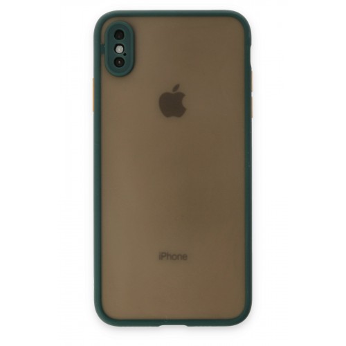 Newface iPhone XS Kılıf Montreal Silikon Kapak - Yeşil Newface iPhone XS Kılıf Montreal Silikon Kapak - Yeşil