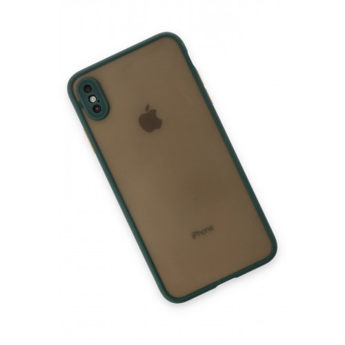 Newface iPhone XS Kılıf Montreal Silikon Kapak - Yeşil Newface iPhone XS Kılıf Montreal Silikon Kapak - Yeşil