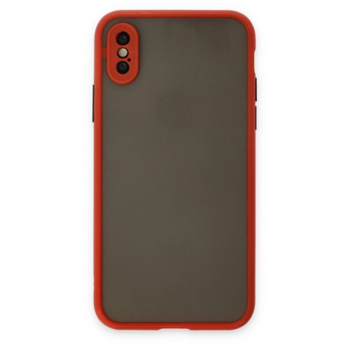 Newface iPhone XS Kılıf Montreal Silikon Kapak - Kırmızı Newface iPhone XS Kılıf Montreal Silikon Kapak - Kırmızı