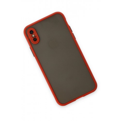 Newface iPhone XS Kılıf Montreal Silikon Kapak - Kırmızı Newface iPhone XS Kılıf Montreal Silikon Kapak - Kırmızı