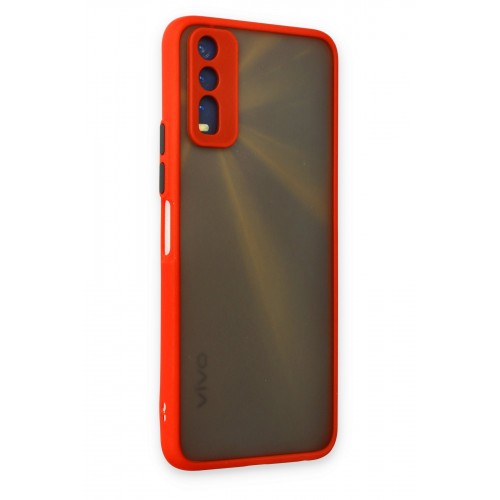 Newface Vivo Y20 Kılıf Montreal Silikon Kapak - Kırmızı Newface Vivo Y20 Kılıf Montreal Silikon Kapak - Kırmızı