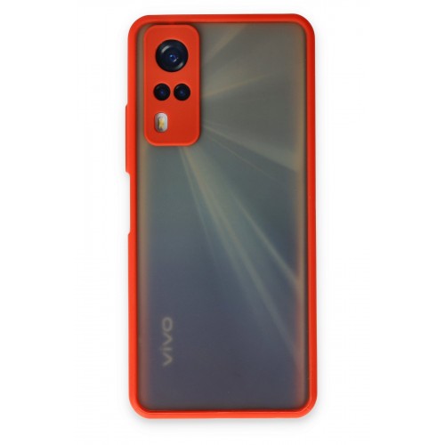 Newface Vivo Y31 2021 Kılıf Montreal Silikon Kapak - Kırmızı