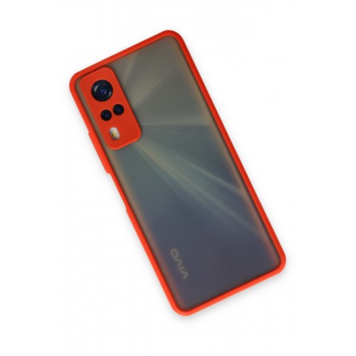 Newface Vivo Y31 2021 Kılıf Montreal Silikon Kapak - Kırmızı Newface Vivo Y31 2021 Kılıf Montreal Silikon Kapak - Kırmızı
