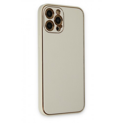 Newface iPhone 12 Pro Max Kılıf Coco Deri Silikon Kapak - Beyaz Newface iPhone 12 Pro Max Kılıf Coco Deri Silikon Kapak - Beyaz