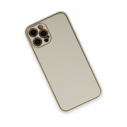 Newface iPhone 12 Pro Max Kılıf Coco Deri Silikon Kapak - Beyaz Newface iPhone 12 Pro Max Kılıf Coco Deri Silikon Kapak - Beyaz