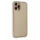Newface iPhone 12 Pro Max Kılıf Coco Deri Silikon Kapak - Gold Newface iPhone 12 Pro Max Kılıf Coco Deri Silikon Kapak - Gold