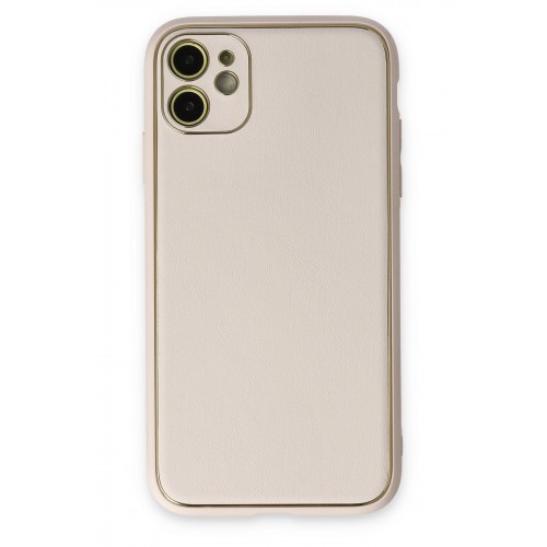 Newface iPhone 12 Kılıf Coco Deri Silikon Kapak - Beyaz Newface iPhone 12 Kılıf Coco Deri Silikon Kapak - Beyaz