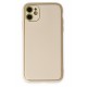 Newface iPhone 12 Kılıf Coco Deri Silikon Kapak - Gold Newface iPhone 12 Kılıf Coco Deri Silikon Kapak - Gold