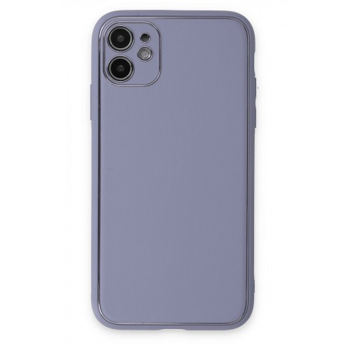 Newface iPhone 12 Kılıf Coco Deri Silikon Kapak - Açık Lila Newface iPhone 12 Kılıf Coco Deri Silikon Kapak - Açık Lila