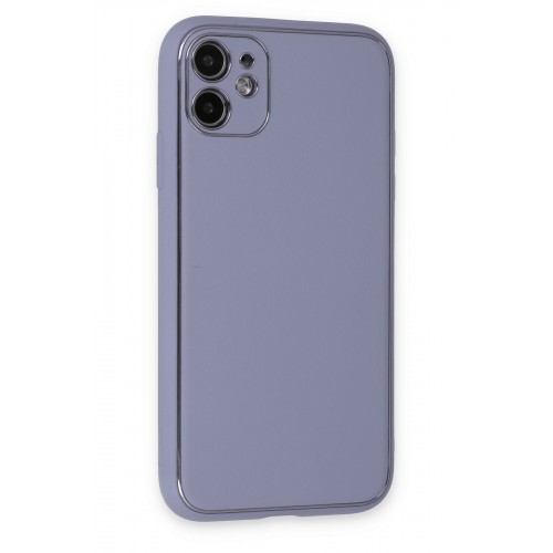 Newface iPhone 12 Kılıf Coco Deri Silikon Kapak - Açık Lila Newface iPhone 12 Kılıf Coco Deri Silikon Kapak - Açık Lila
