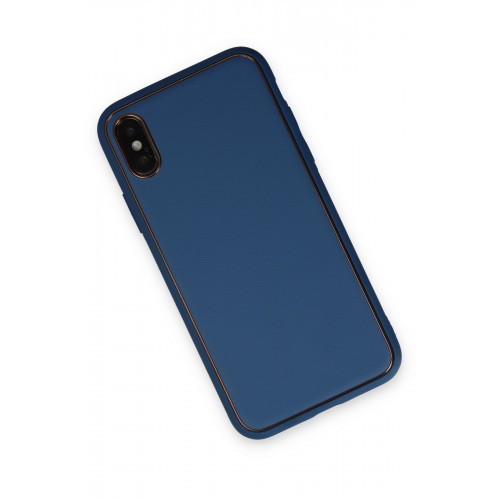 Newface iPhone XS Kılıf Coco Deri Silikon Kapak - Açık Mavi Newface iPhone XS Kılıf Coco Deri Silikon Kapak - Açık Mavi