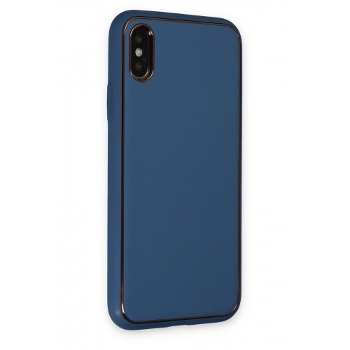 Newface iPhone XS Kılıf Coco Deri Silikon Kapak - Açık Mavi Newface iPhone XS Kılıf Coco Deri Silikon Kapak - Açık Mavi