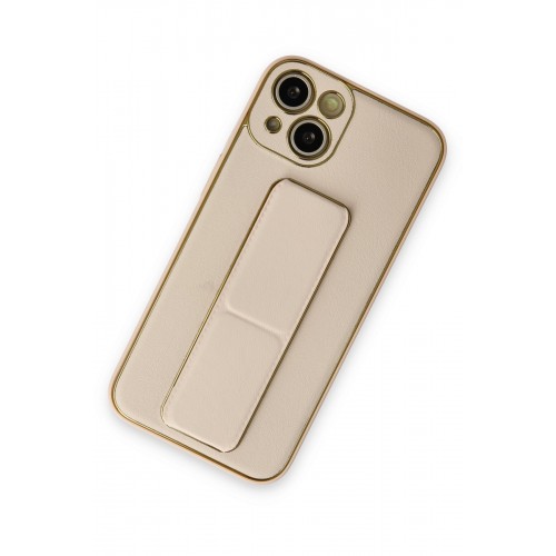 Newface iPhone 13 Kılıf Coco Deri Standlı Kapak - Gold Newface iPhone 13 Kılıf Coco Deri Standlı Kapak - Gold