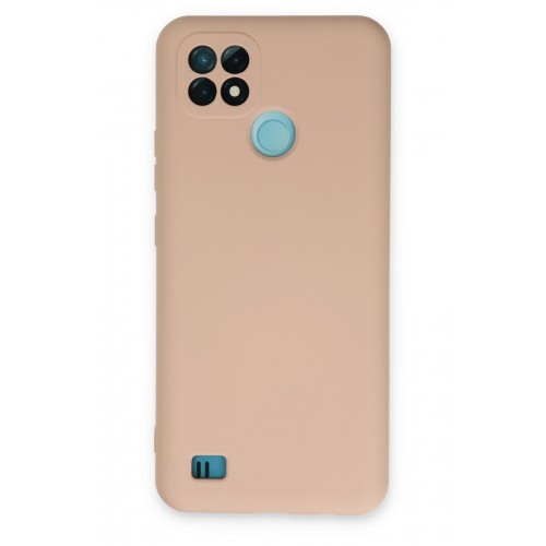 Newface Realme C21 Kılıf Nano içi Kadife Silikon - Pudra Newface Realme C21 Kılıf Nano içi Kadife Silikon - Pudra