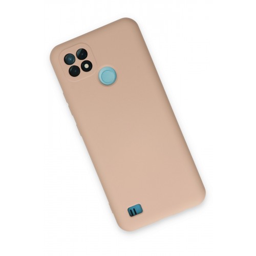 Newface Realme C21 Kılıf Nano içi Kadife Silikon - Pudra Newface Realme C21 Kılıf Nano içi Kadife Silikon - Pudra