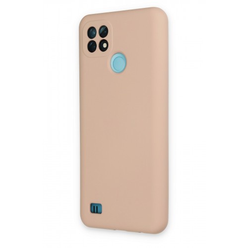 Newface Realme C21 Kılıf Nano içi Kadife Silikon - Pudra Newface Realme C21 Kılıf Nano içi Kadife Silikon - Pudra