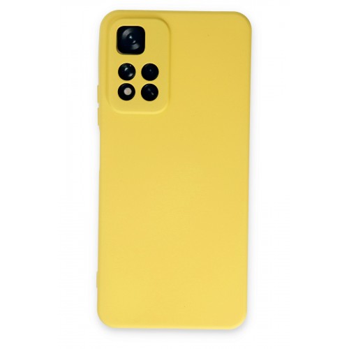 Newface Xiaomi Redmi Note 11 Pro Plus 5G Kılıf Nano içi Kadife  Silikon - Sarı