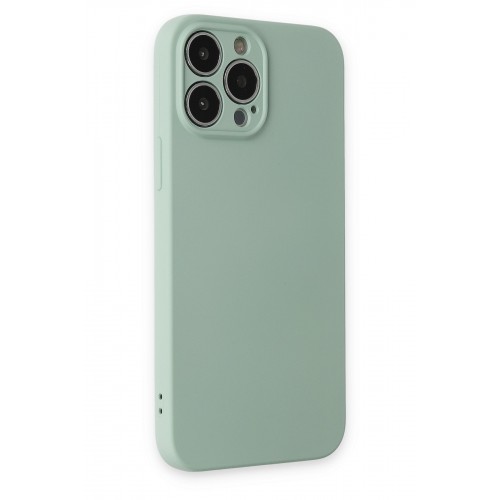 Newface iPhone 13 Pro Max Kılıf Nano içi Kadife Silikon - Su Yeşili Newface iPhone 13 Pro Max Kılıf Nano içi Kadife Silikon - Su Yeşili