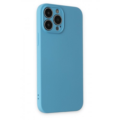 Newface iPhone 13 Pro Kılıf Nano içi Kadife Silikon - Mavi Newface iPhone 13 Pro Kılıf Nano içi Kadife Silikon - Mavi