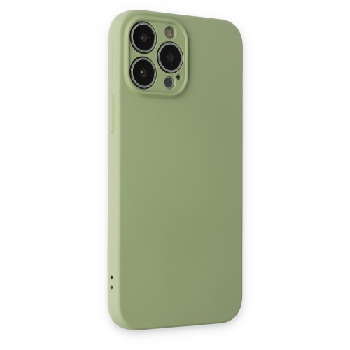 Newface iPhone 13 Pro Kılıf Nano içi Kadife Silikon - Yeşil Newface iPhone 13 Pro Kılıf Nano içi Kadife Silikon - Yeşil