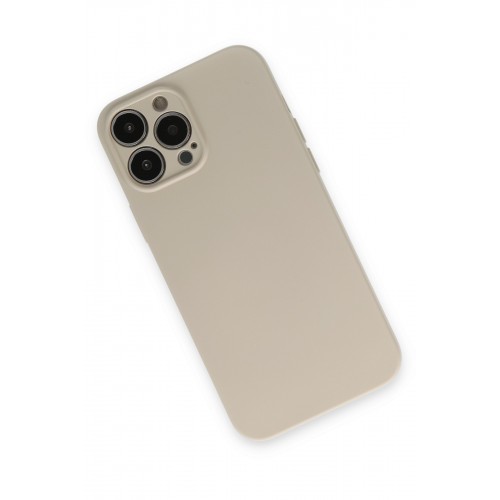 Newface iPhone 13 Pro Kılıf Nano içi Kadife Silikon - Bej Newface iPhone 13 Pro Kılıf Nano içi Kadife Silikon - Bej